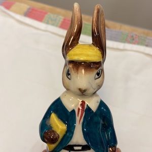 Vintage Artone England Rabbit Figurine School Boy Bunny